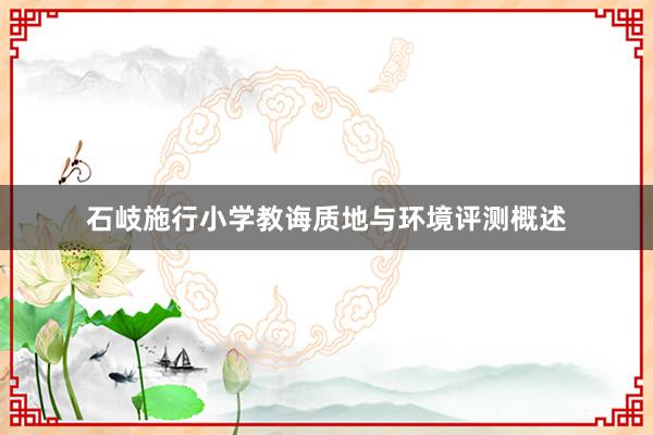 石岐施行小学教诲质地与环境评测概述